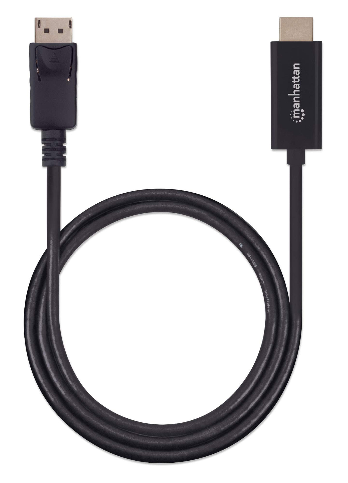 MANHATTAN 4K@60Hz DisplayPort to HDMI Cable, 3 Ft, Black