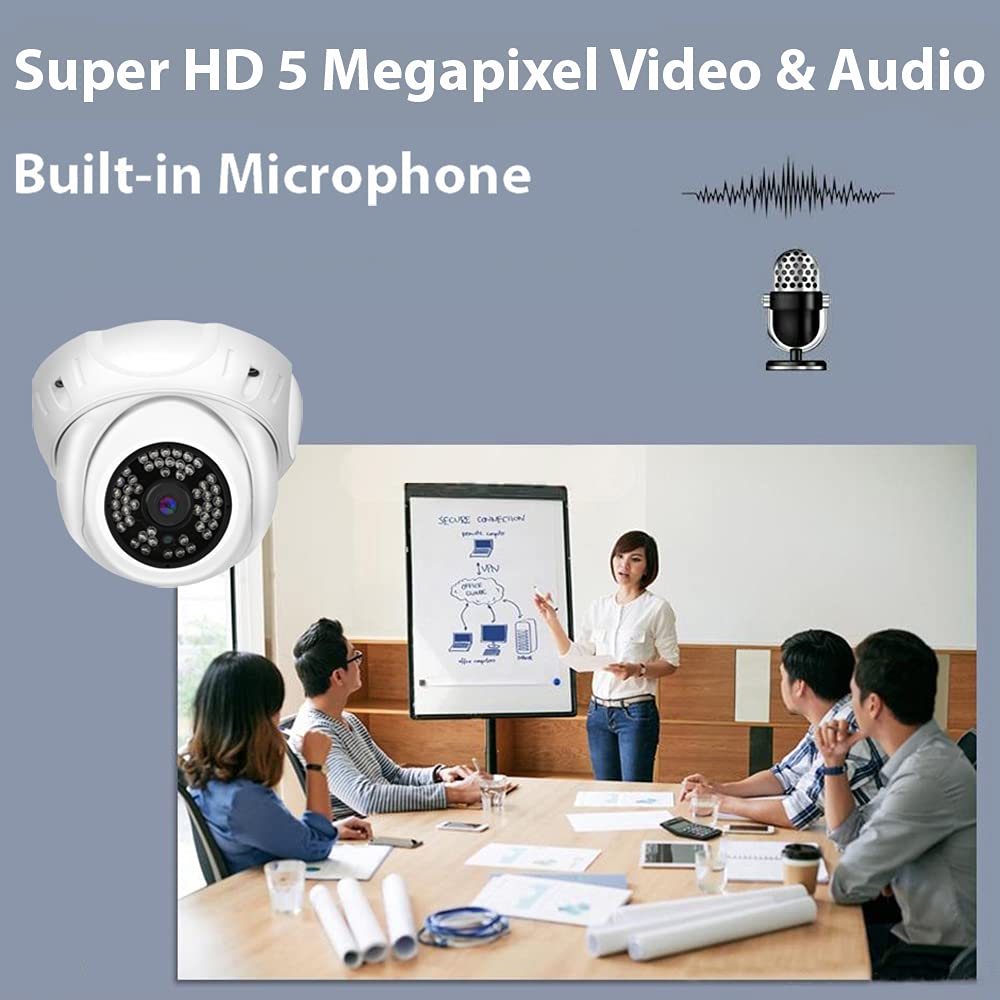 GW Security 8 Channel 4K NVR 8MP Smart AI Face Recognition Surveillance Security Camera System with 4 Super HD 8MP IP PoE Microphone Dome Security
