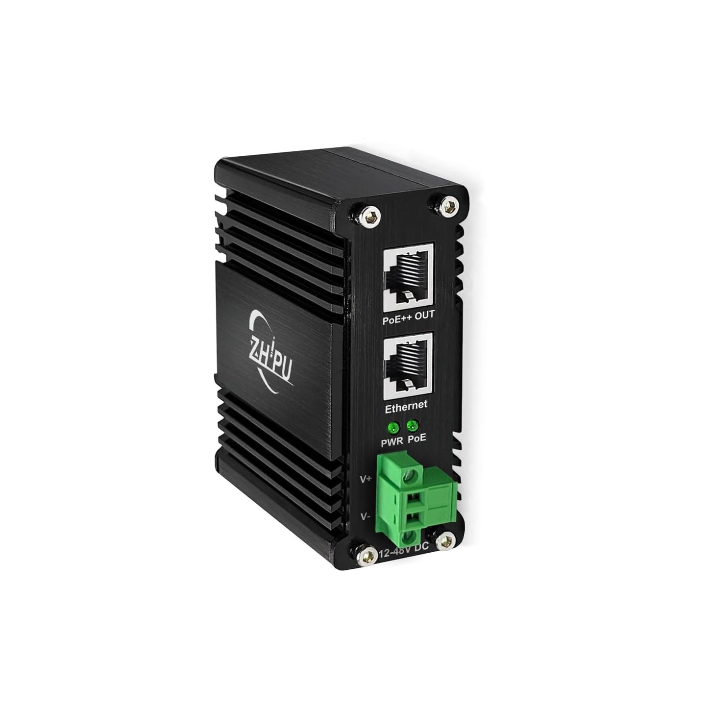 Industrial 90W Gigabit PoE++ Injector 12-48VDC to 48V Boost Voltage DIN/Wall Mount10/100/1000Mbps IEEE 802.3at/bt 90W 48V POE Adapter Power Over