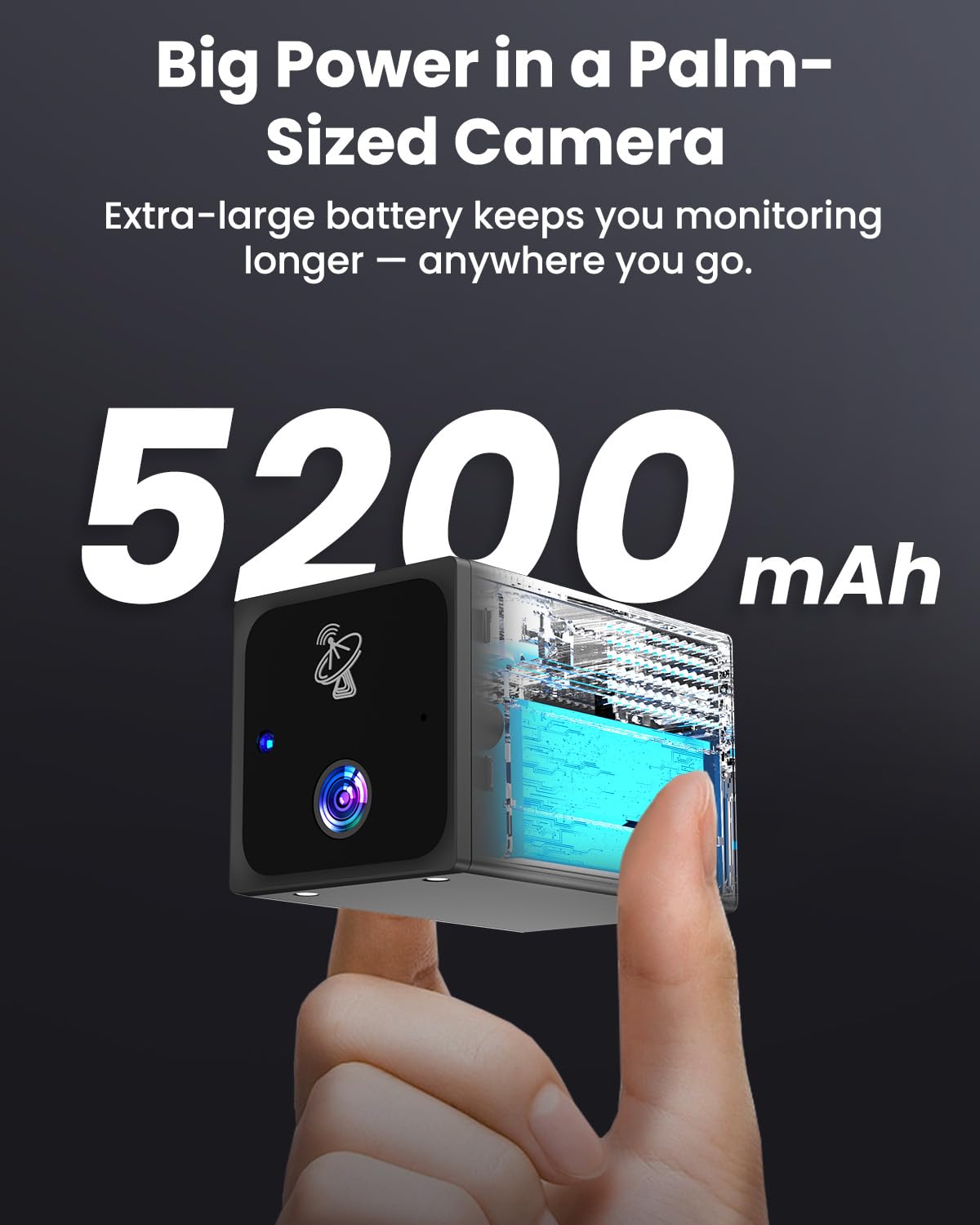 No WiFi Security Camera, 4G LTE Cellular Camera with SIM Card, Mini Portable Car Security Camera Anti Theft, Radar Motion Detection Through Glass, 4MP
