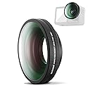 NEEWER OSMO Action FOV Boost Lens, 185° FOV Wide Angle Lens Compatible with DJI OSMO Action 4/5 Pro Accessories, Threaded Attachment Coated Action