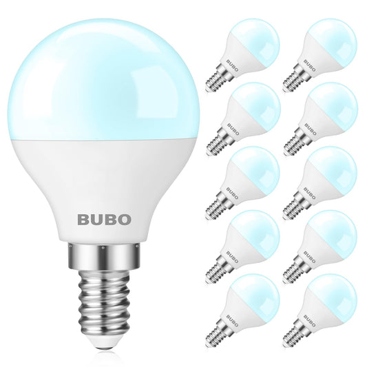 BUBO Ceiling Fan Light Bulbs 60 Watt Equivalent, 5.5W E12 LED Bulb Daylight 5000K, Fan Light Bulb, Small Base LED Light Bulbs 120V, Candelabra Base