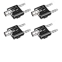 BNC Female to Dual Banana Male Plug Jack Binding Posts RF Coaxial Adapter BNC to Banana Coax Jack Connector 4-Pack