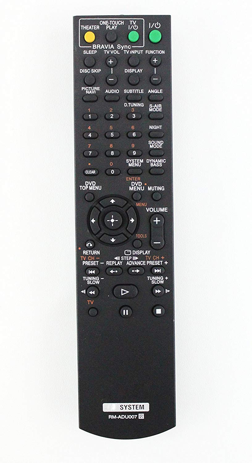 AV System Remote Control Compatible with Sony RM-ADU007 DAV-TZ130 HCD-HDX475 DAV-HDX576WFHCD-HDX274 DAV-HDX275 DAV-HDX277WC DAV-HDX589W 148057011 Home