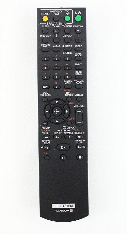 AV System Remote Control Compatible with Sony RM-ADU007 DAV-TZ130 HCD-HDX475 DAV-HDX576WFHCD-HDX274 DAV-HDX275 DAV-HDX277WC DAV-HDX589W 148057011 Home