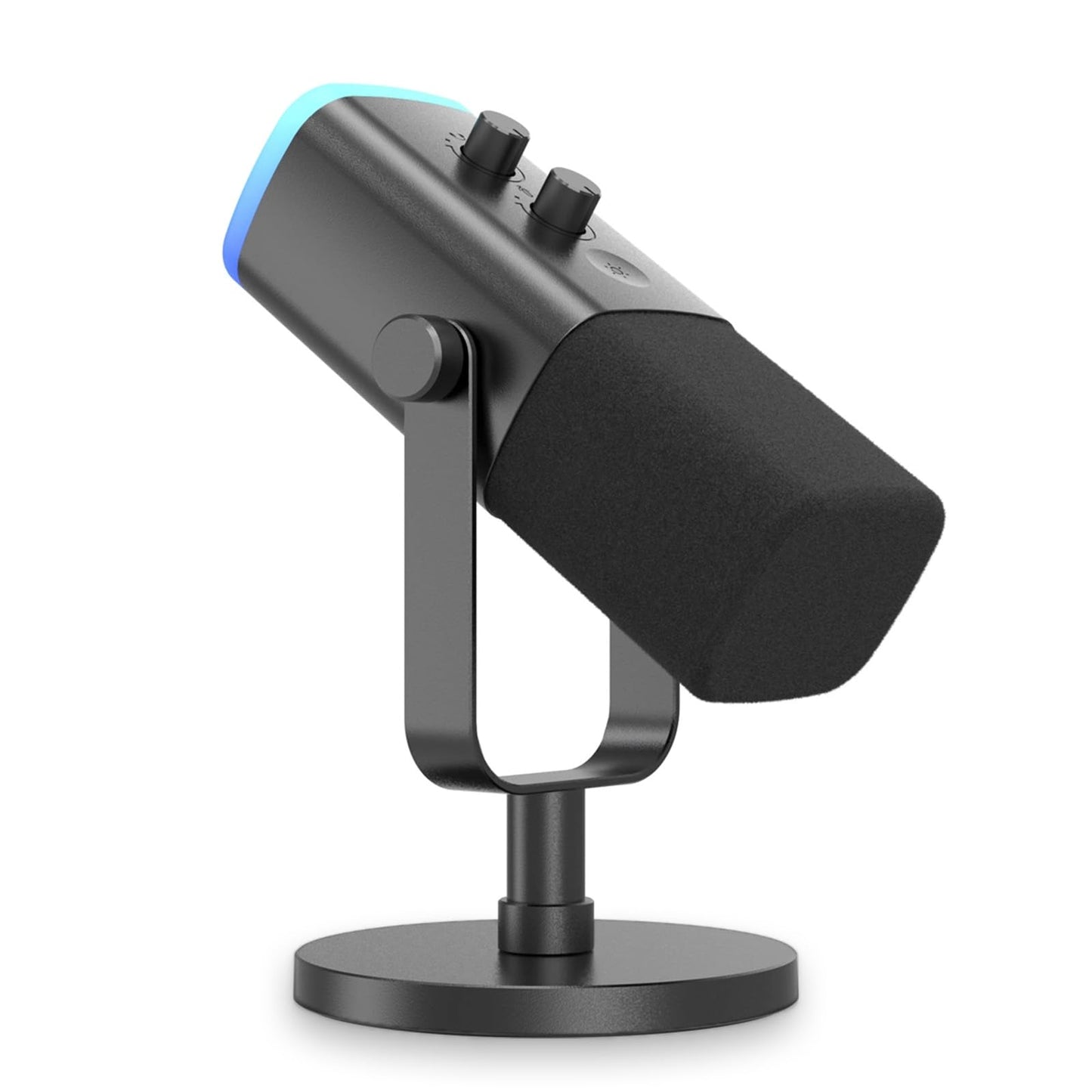 LEFXMOPHY AM8 Pop Filter, Windscreen Compatible with FIFINE AM8 Microphone Replacement Flocked Protector Black Cover