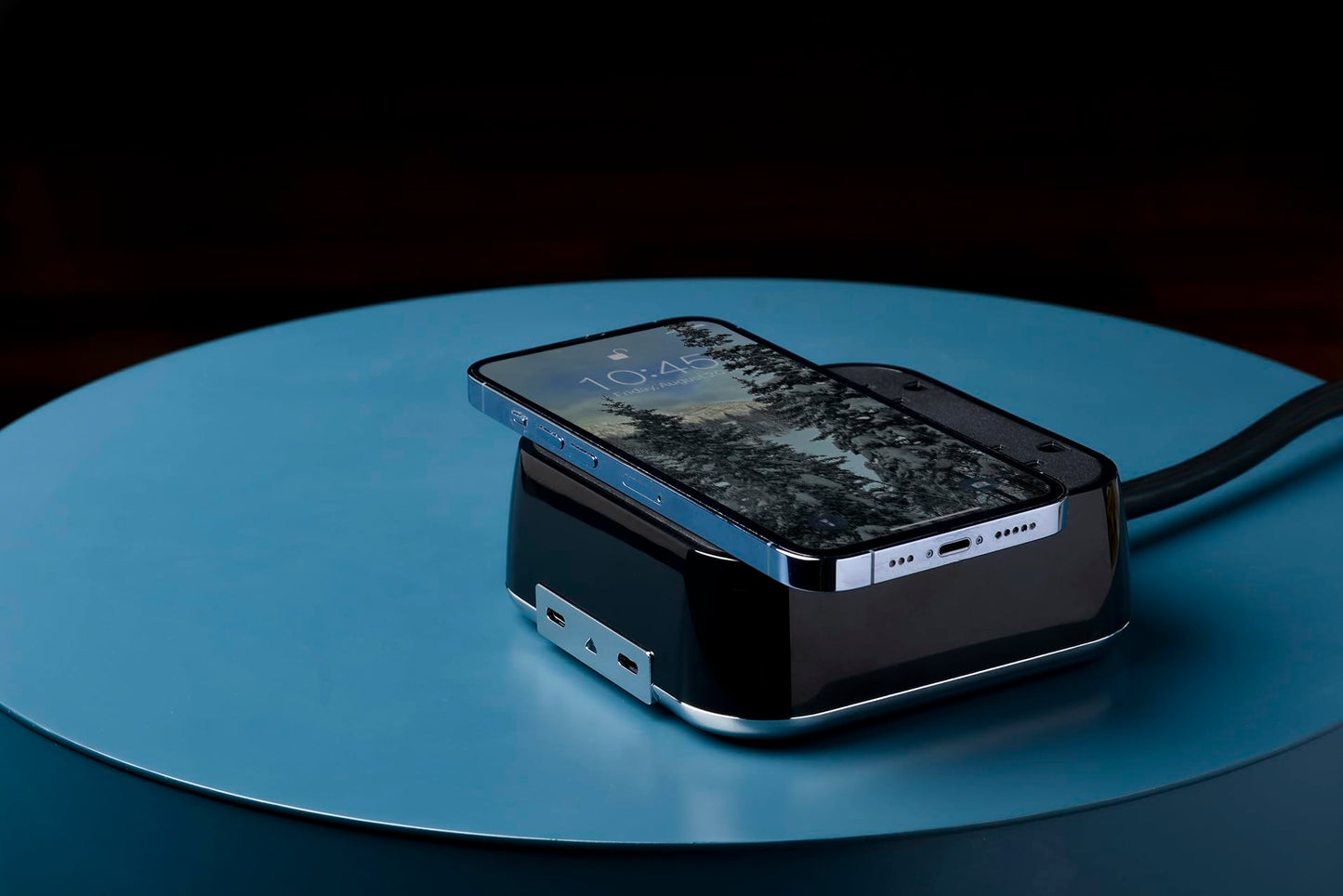 CubieVia - Tabletop Power Strip Wireless Charging Station with Outlets and USB Ports