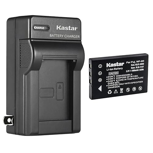 Kastar 1-Pack Battery and AC Wall Charger Replacement for Jazz HD Camera HDV178 HDV188 HDV205 DV177 DV169 DV179