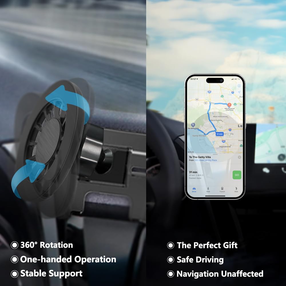 Zchan Car Phone Holder Mount for Toyota Camry 2021-2024 Car Accessories Car Mount 360°Rotation for Car Phone Holder Magnetic Hands Free Compatible