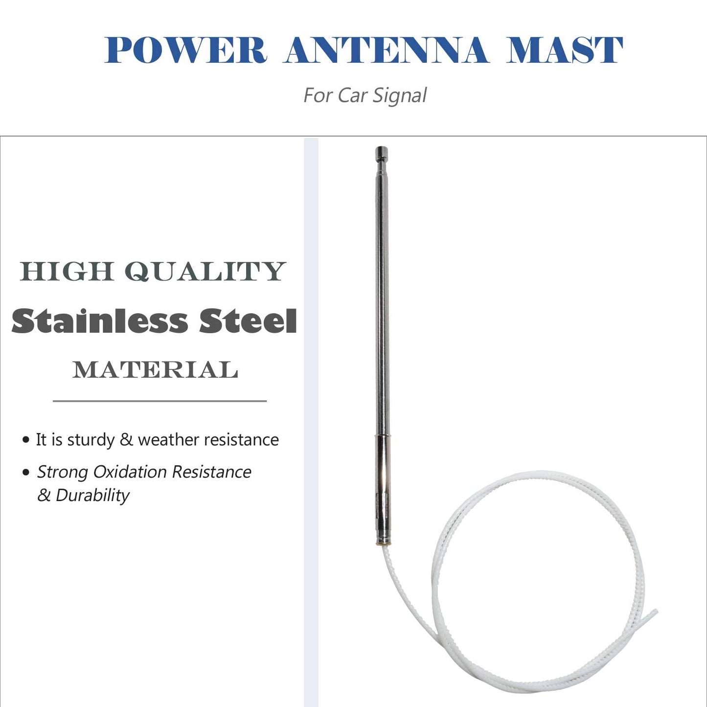 Anina Power Antenna Mast Replacement for 1993-2008 Jaguar XJ6-XJ8-XJR-XK8 Aftermarket Antenna Mast for Radio Signal Reception LNA4134AA