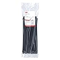 3M Cable Tie CT11BK50-C, Black, 50 lb, 11", Bag of 100 Nylon Cable Ties, Curved tip Allows for Faster Threading and Installation