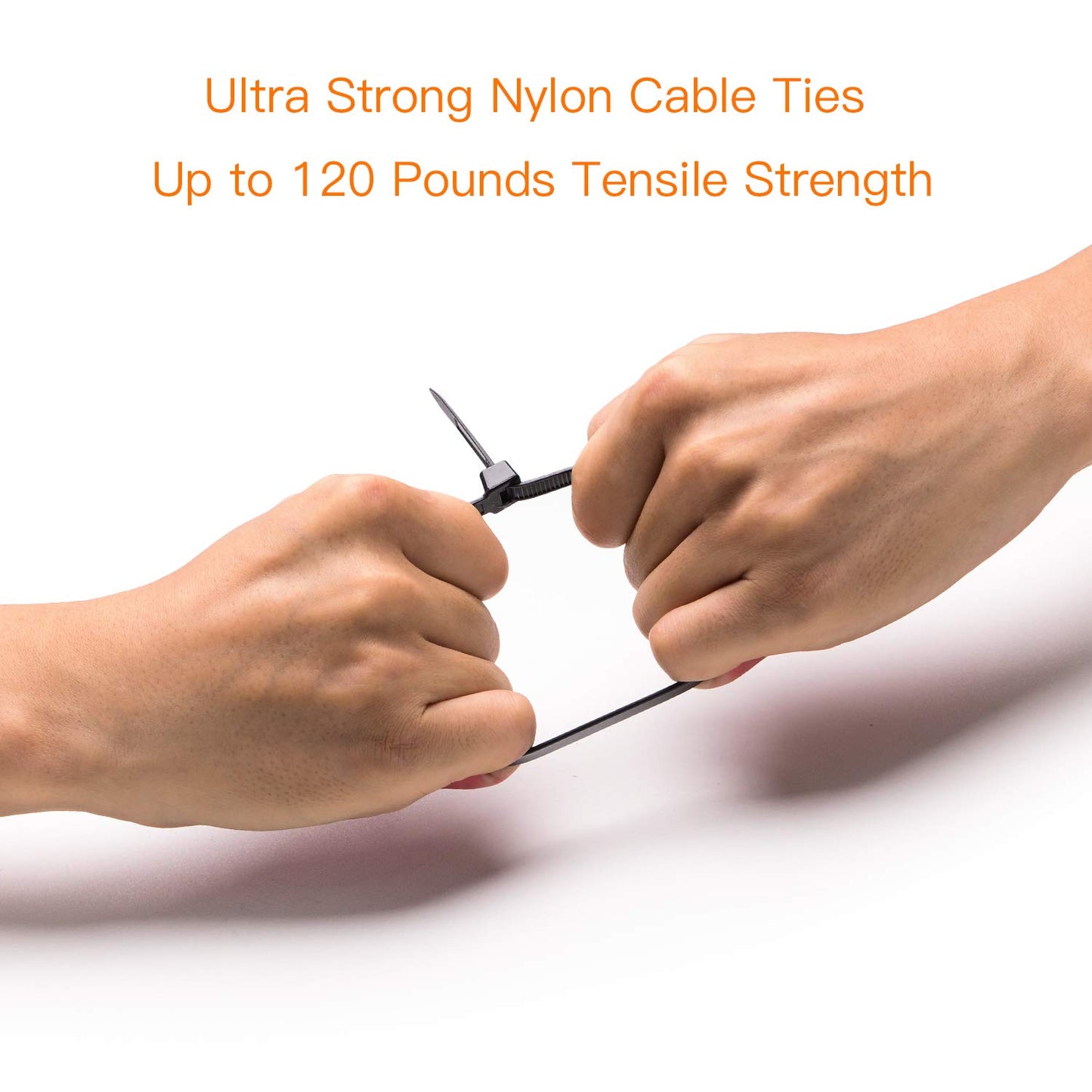 OneLeaf Cable Ties 12 Inch Heavy Duty Zip Ties with 120 Pounds Tensile Strength for Multi-Purpose Use, Self-Locking UV Resistant Nylon Tie Wraps