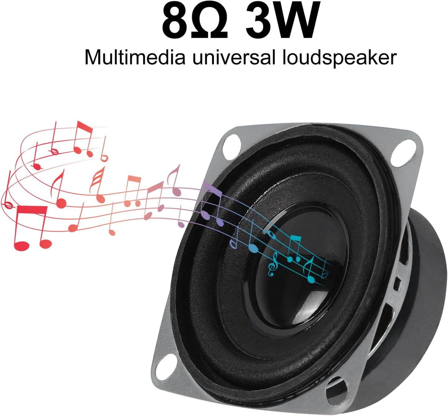 D-FLIFE 1.67" 8Ohm 3W Full Range Audio Speaker Stereo Woofer Loudspeaker for Arduino (2pcs)