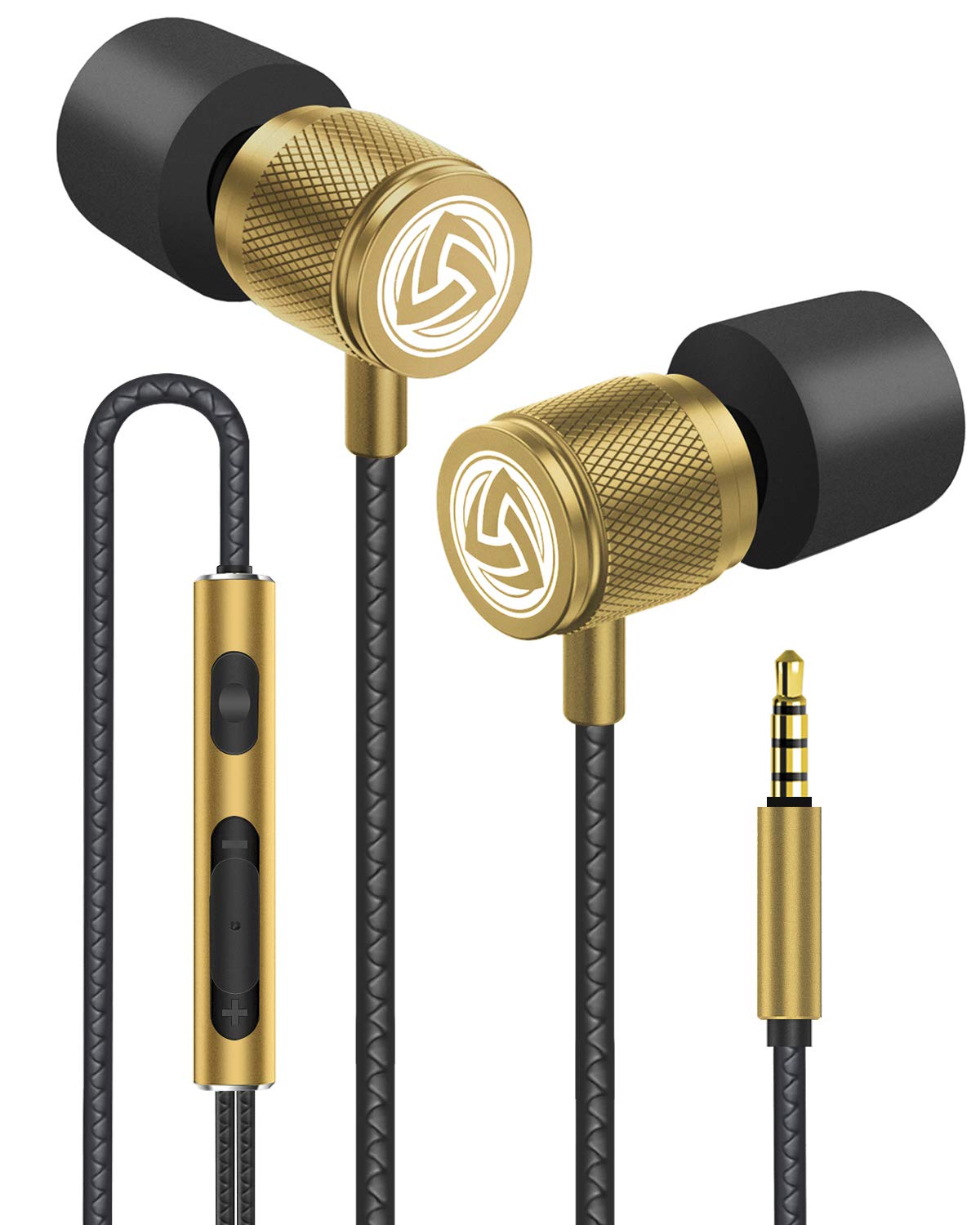 LUDOS Ultra Wired Earbuds in-Ear Headphones, 5 Years Warranty, Earphones with Microphone, Noise Isolating Ear Buds, Memory Foam for iPhone, Samsung