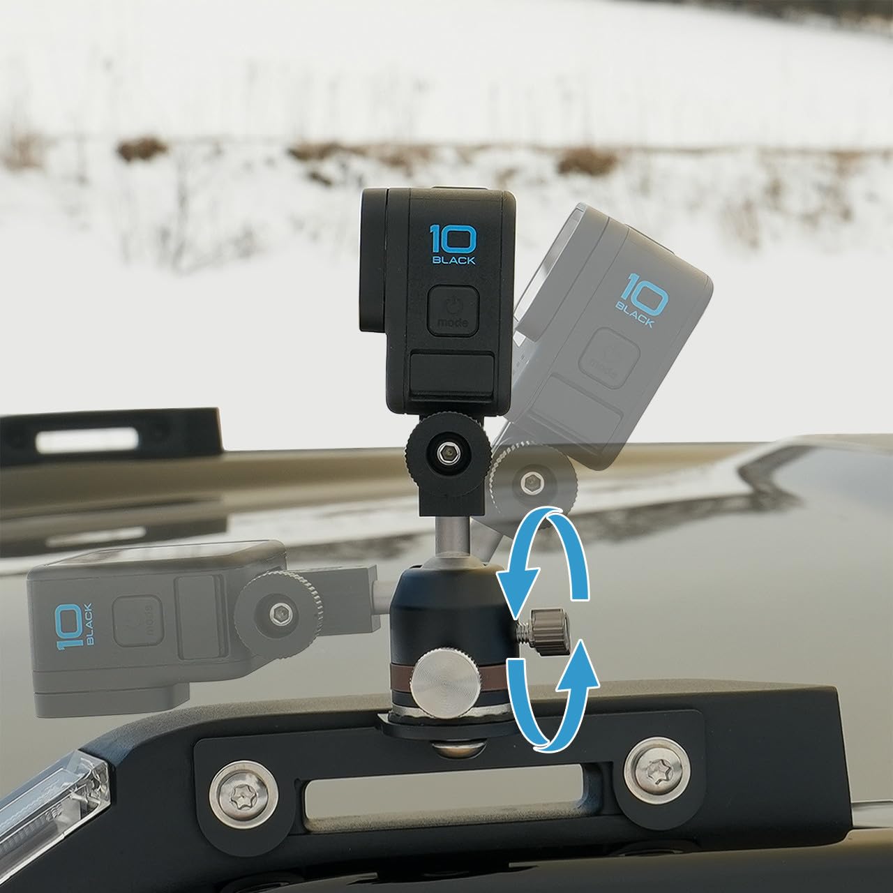 IAG I-Line Trail Sight Action Camera Mount for Ford Bronco 2021+ 2/4 Door (fits GoPro, DJI and More)