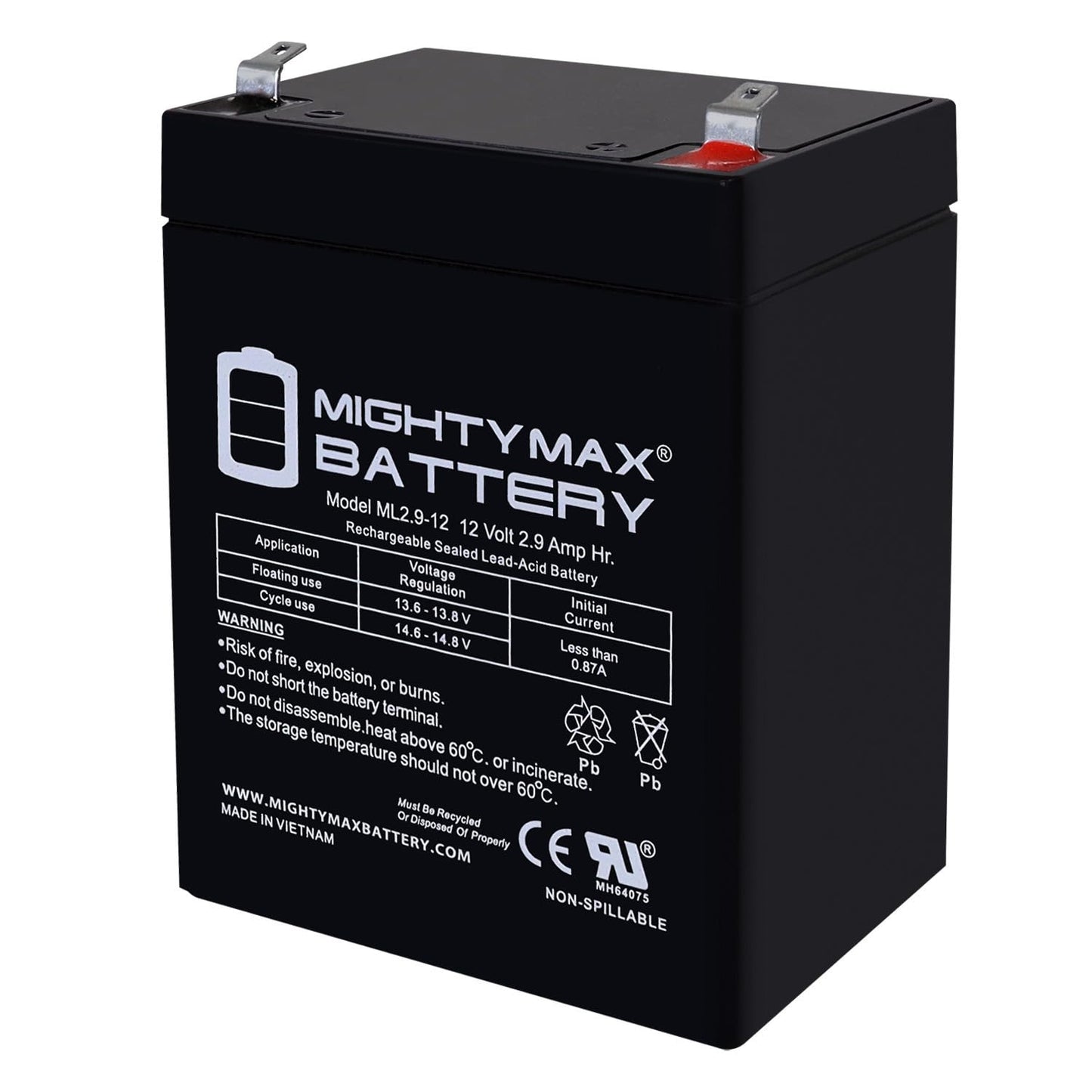 Mighty Max Battery 12V 2.9AH F1 SLA Replacement Battery Compatible With Vision CP1229