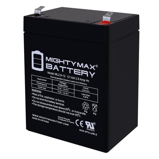 Mighty Max Battery 12V 2.9AH F1 SLA Replacement Battery Compatible With Vision CP1229