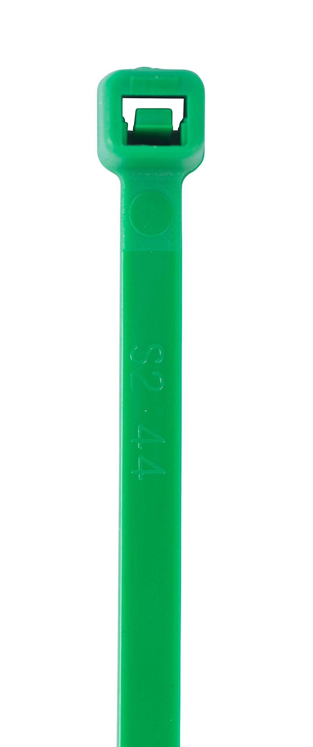 SecuriTie CT4-18100G Cable Ties, 4 Inch., 18 Lbs. Tensile Strength, Wire & Cord Management / Industrial / Household Use, Nylon Zip Tie, 100 Pk, Green