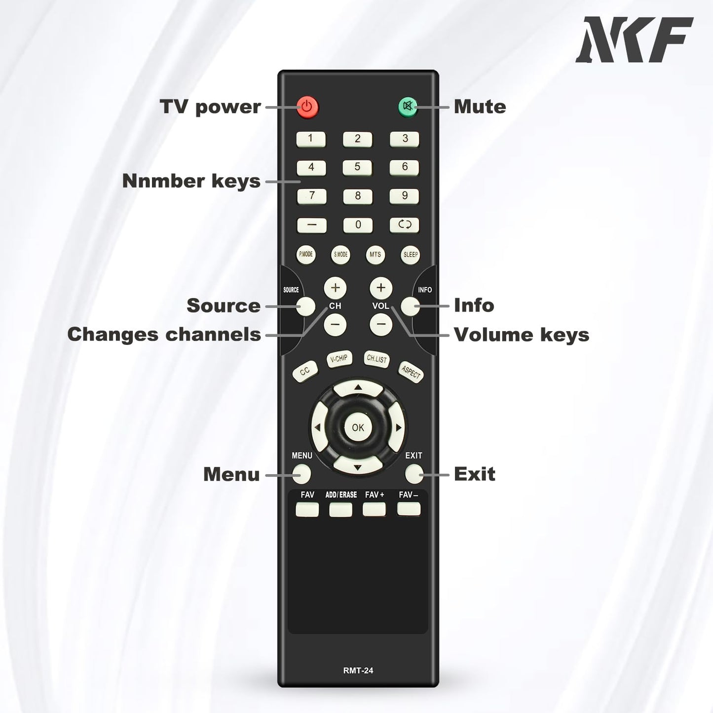 RMT-24 Remote for Westinghouse TV Remote Replacement DWM50F3G1 DWM55F1A1 DWM55F1G1 WD40FX1450 DWM32H1A1 DW39F1Y1 DW46F1Y2 DWM48F1A1 DW50F1Y1
