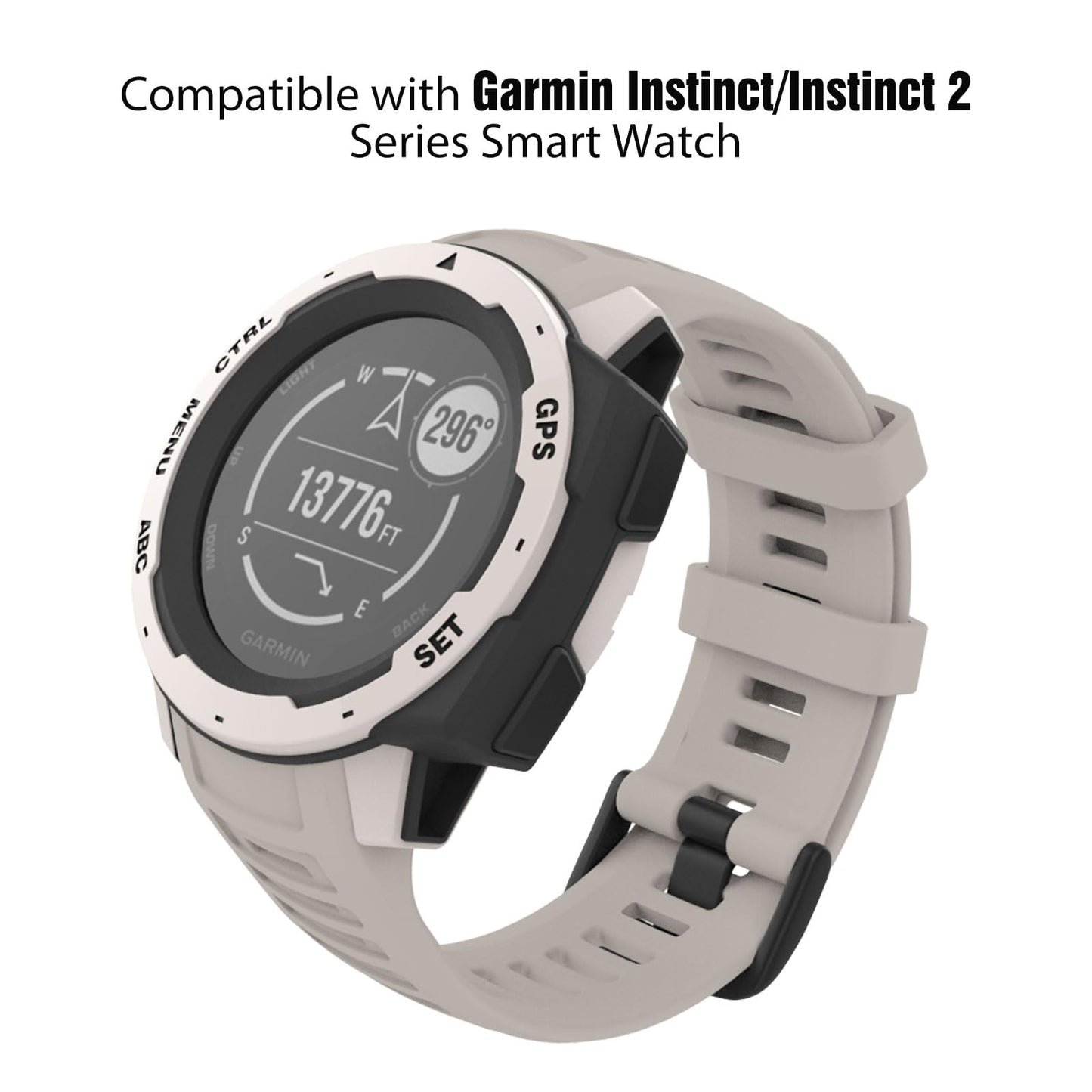 MoKo Silicone Watch Band Compatible with Garmin Instinct & Instinct 2
