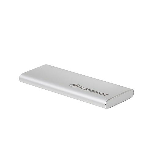 Transcend TS480GESD240C 480GB, USB 3.1 Gen 2, USB Type-C, Up to 520 MB/s, ESD240C, Portable SSD, Lightweight Aluminum Construction, External SSD