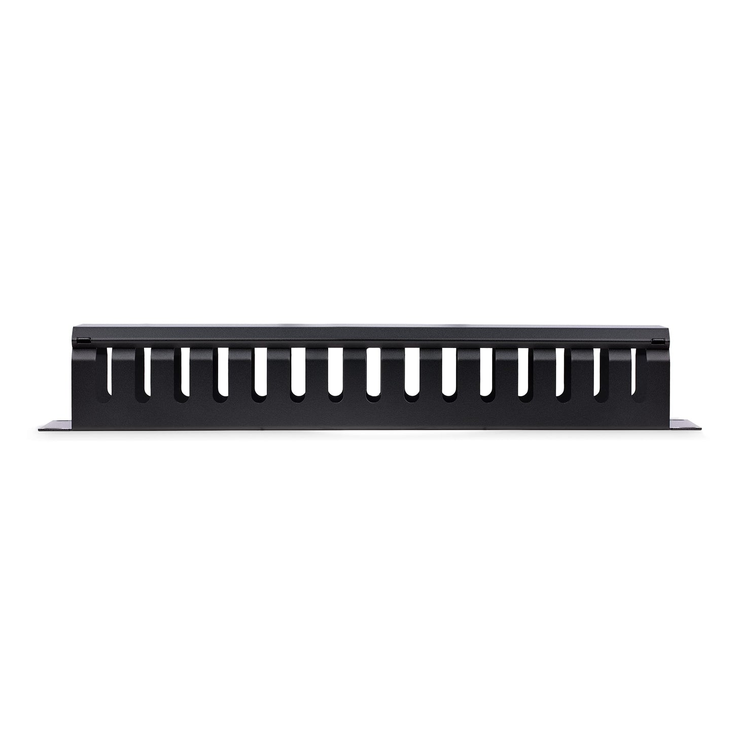 StarTech.com Horizontal 2U Server Rack Cable Management Finger Duct w/ Cover - 19" Network Rack Wire Duct Raceway Panel - Slotted Wire Duct (CMDUCT2U)