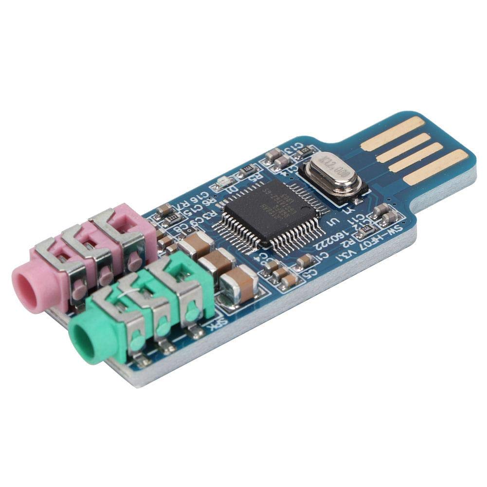 YWBL-WH External USB Audio Card Driver USB Sound Card External Audio CM108 for Computer Laptop 2000,WINXP