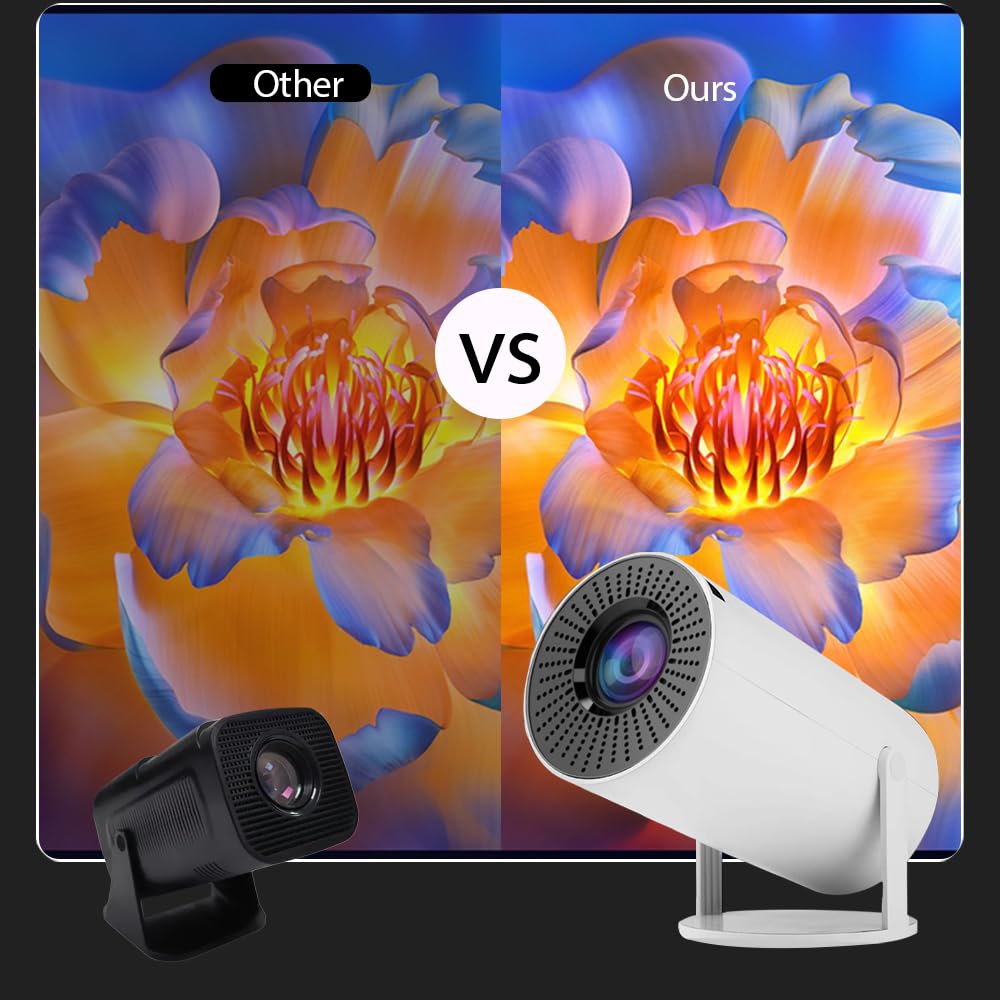 [Ultra-Slim 2.69 " ?High Brightness] HY300 Pro Projector, Portable 4K Projector with WiFi Bluetooth Android 13 1080P Support, Auto Keystone