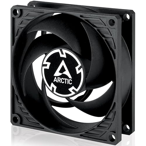 ARCTIC P8 Max - PC Fan, High-Performance 80mm Case Fan, Server Fan, PWM-Controlled 500-5000 RPM, Optimised for Static Pressure, 0dB Mode - Black