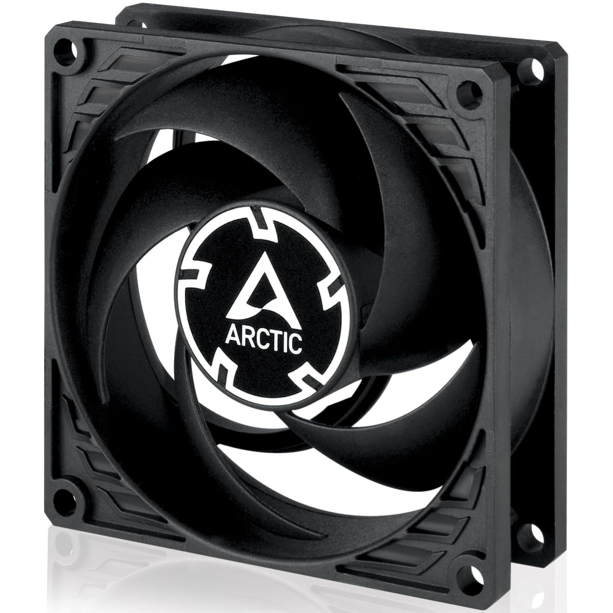ARCTIC P8 Max - PC Fan, High-Performance 80mm Case Fan, Server Fan, PWM-Controlled 500-5000 RPM, Optimised for Static Pressure, 0dB Mode - Black
