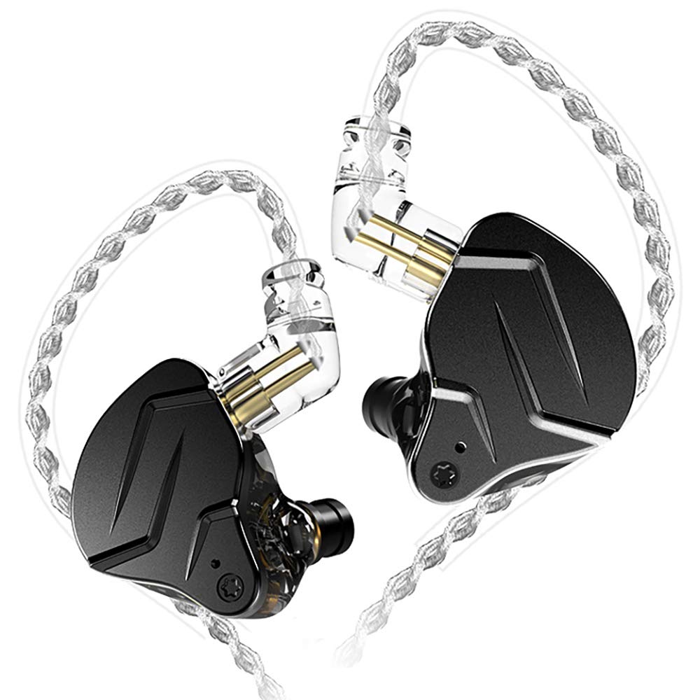 erjigo KZ ZSN PRO X Hybrid Banlance Armature with Dynamic in-Ear Earphone ERJIGO ZSNPROX 1BA+1DD HiFi Headset ZSNPRO X erabuds (Without Mic, Black)