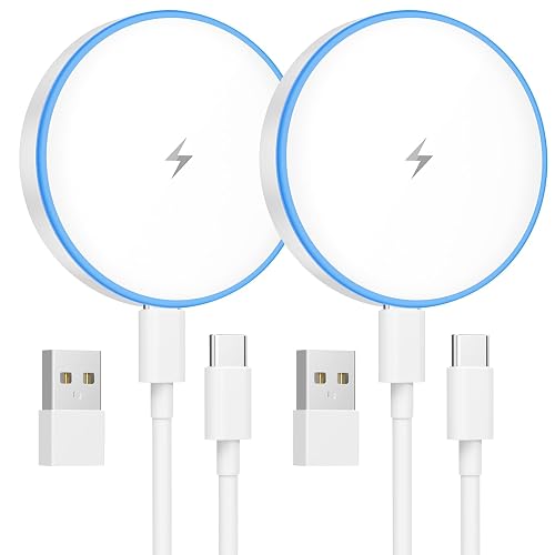 Mag-Safe Charger 2 Pack 15W Magnetic Wireless Charger Fast Charging Pad Compatible with iPhone 17/16/15/14/13/12 Series & AirPods 3/2/Pro Magnetic