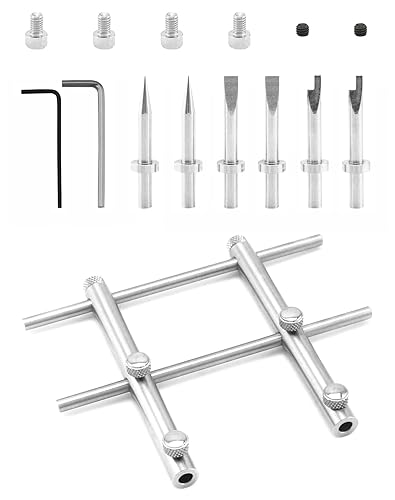 QWORK DSLR Camera Repair Tool Kit - 3/8" to 3-15/16" Lens Repair Set, Anti-Magnetic 3 Tips, 6 Screws & 2 Hexagon Wrenches for Canon, Nikon, Sony