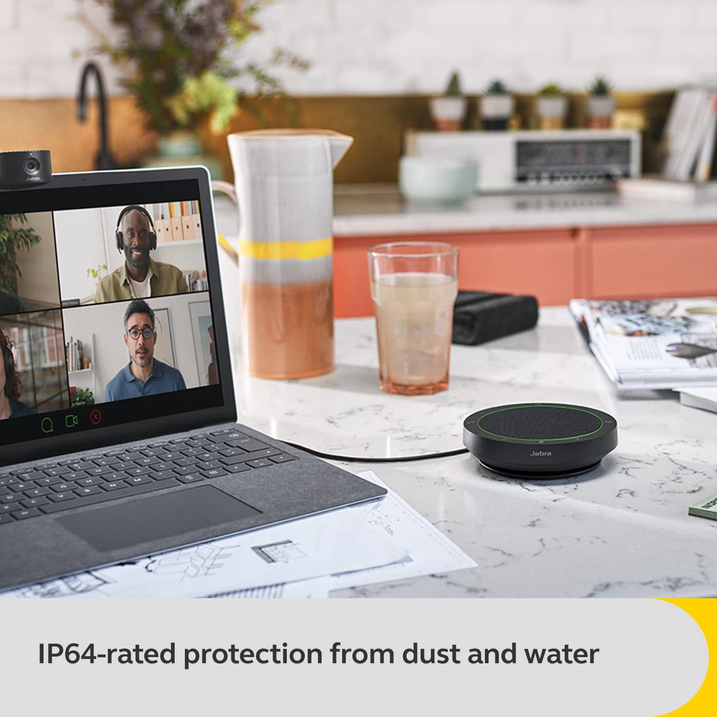 Jabra Speak2 40 Portable Speakerphone - 4 Noise-Cancelling Mics, Full-Range 50mm Portable Speaker, Wideband Audio and USB-A and USB-C Connections