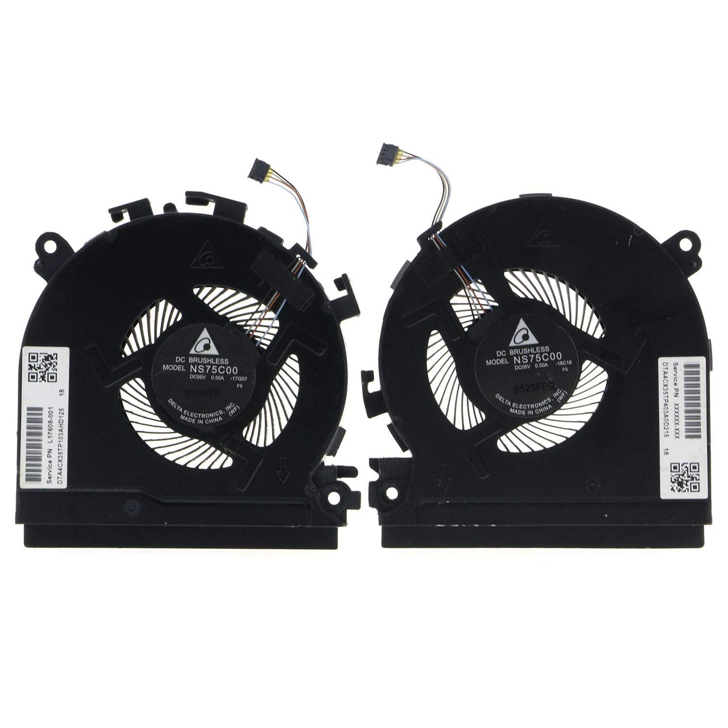 Replacement CPU & GPU Cooling Fan for HP Spectre X360 15-CH 15-CH000 15-CH011DX 15-CH011NR 15-ch075nr NS75C00-17J22 NS75C00-17J21 L17605-001