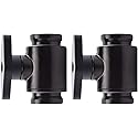 dracaena.io G1/4'' Internal Thread Water Cooling Valve, Brass Body Valve with Aluminium Handle, Pumping Fittings for PC, Shut Off Valve with Full
