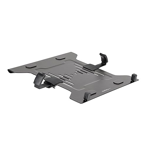StarTech.com VESA Laptop Tray - Adjustable Monitor Arm Laptop Tray Secures Notebooks (4.5kg / 9.9lb) - 75x75 & 100x100 VESA Mount Holes - Ventilated