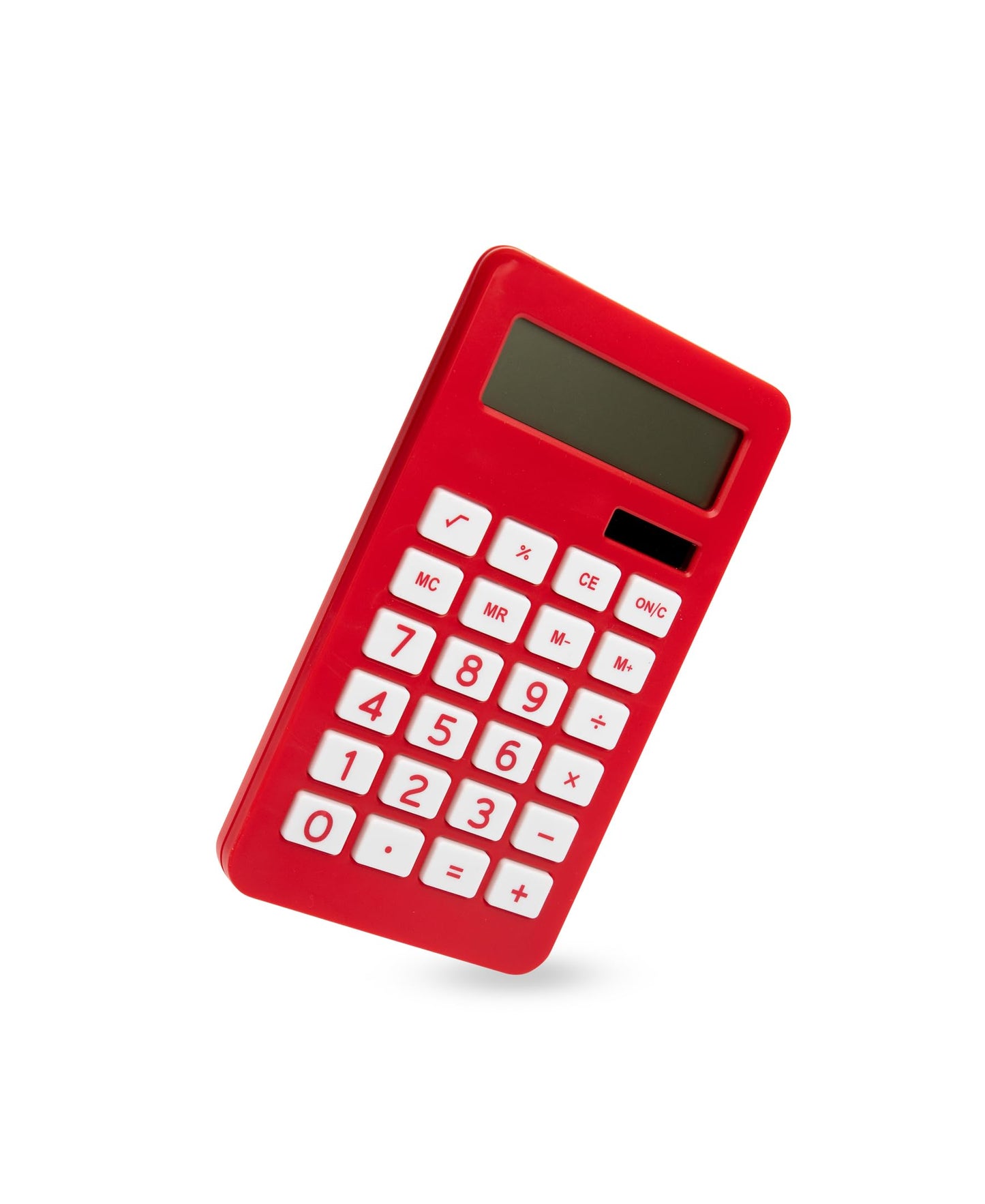 JAM PAPER Desktop Calculator - 10 Digit LCD Display - 3 3/4 x 6 3/4 Inches - Red - Sold Individually