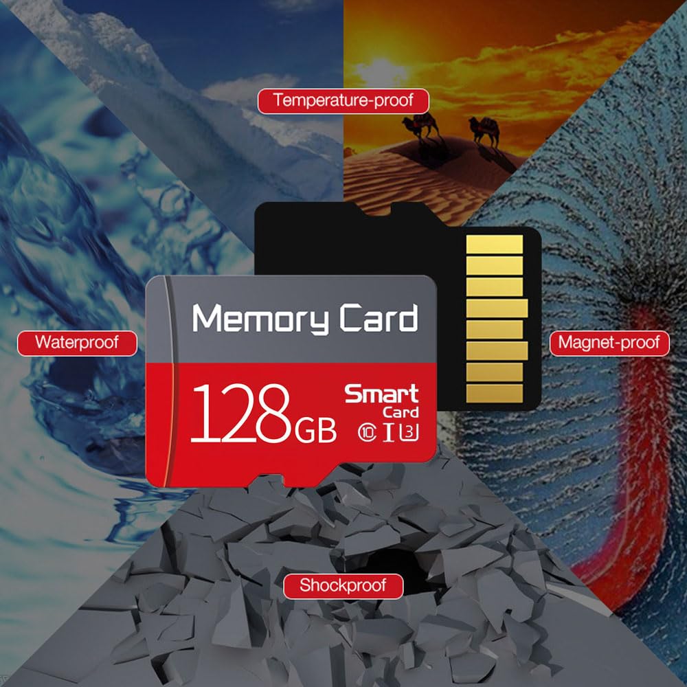 128GB TF Card Flash Memory Card, Ultra High Speed TF Memory Card with SD Adapter