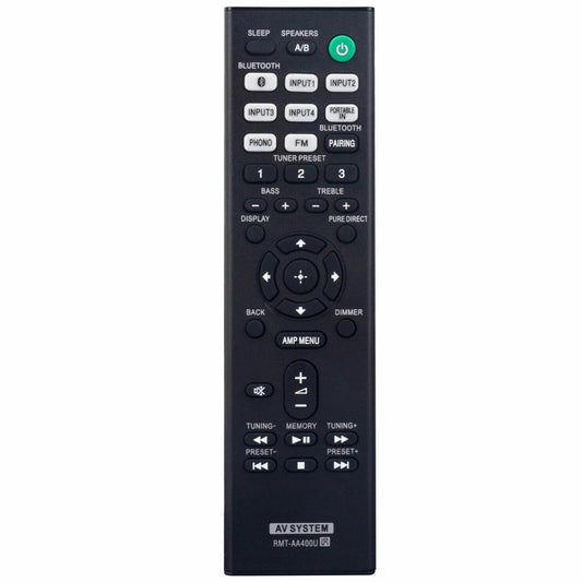 RMT-AA400U Replacement Remote Control for Sony Stereo Receiver AV Receiver Home Theater in Living Rooms or Rooms, No Programming or Pairing Needed