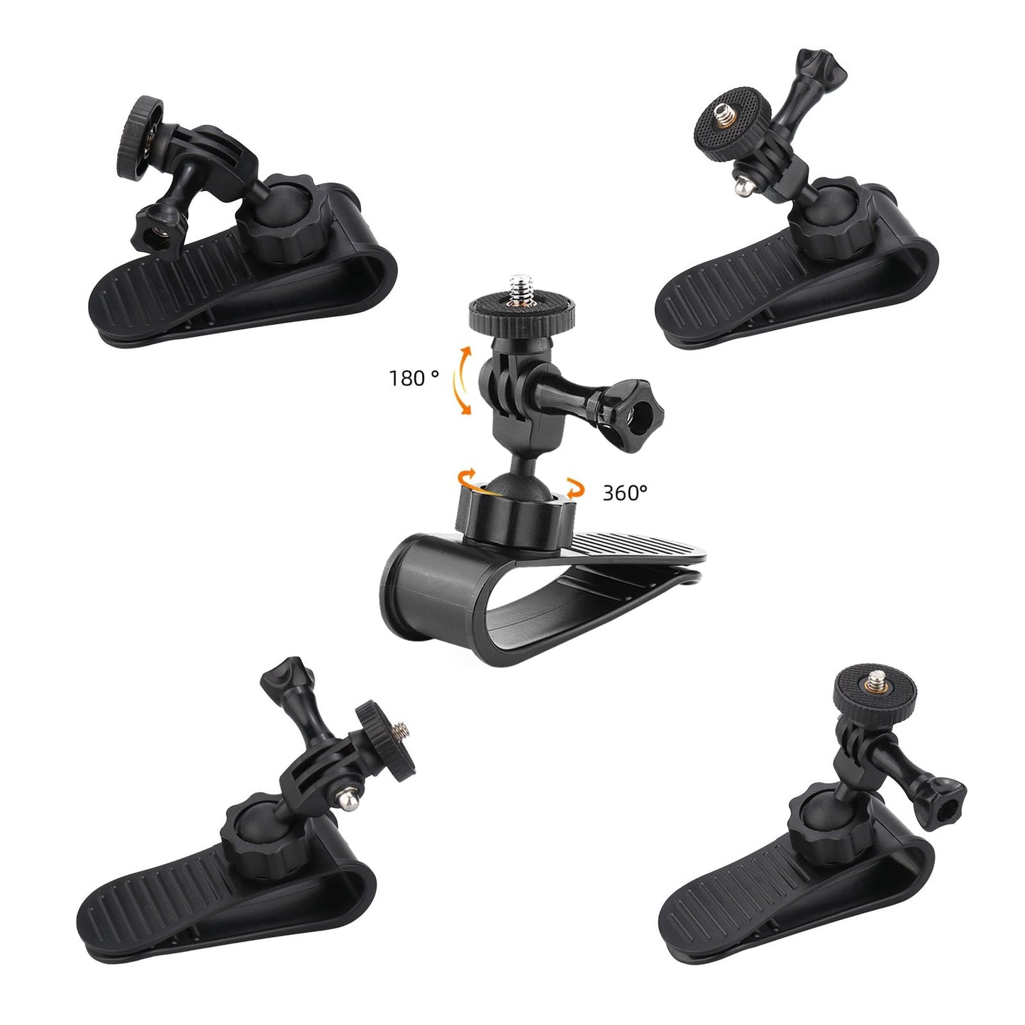 Yoogeer Car Sun Visor Mount, Quick Clip Sun Visor Mount for Insta360, AKASO,DJI Osmo Action Camera, Vlog/Video POV Holder with Phone Clip for iPhone