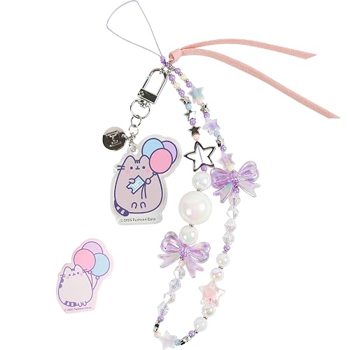 iFace Pusheen the Cat Beaded Wristlet Universal Charm Strap [15th Anniversary Special Limited Edition] - Cute Wrist Straps for Cell Phone Camera Keys
