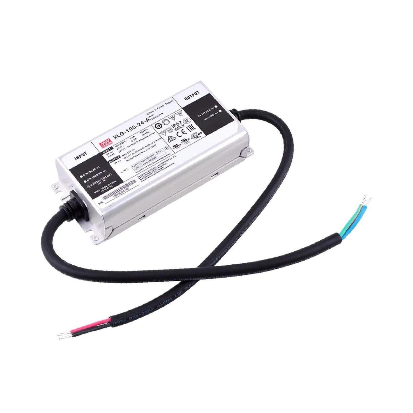 Mean Well XLG-100-24-A LED Power Supply CC+CV 96W 16.8-24V 4A, Io Adj by Potmeter,100~305VACin