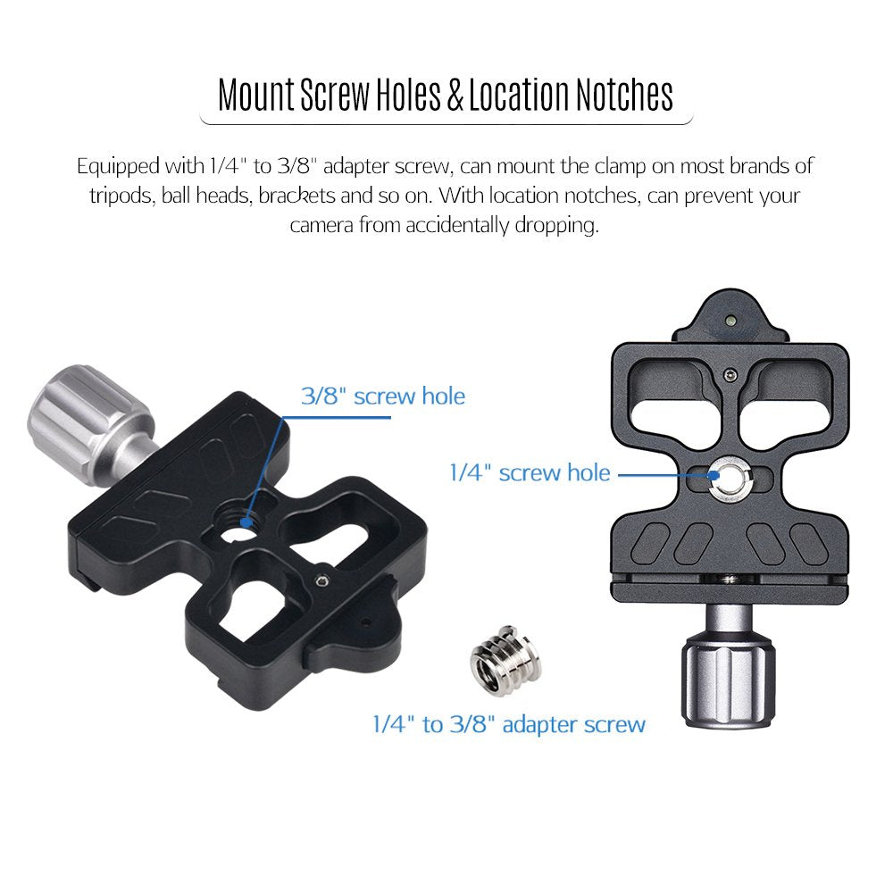 Andoer Quick Release Clamp for Arca Swiss for Manfrotto 200PL Tripod Ball Head Quick Release Plate