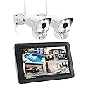 CasaCam Deluxe Wireless Security Camera System | 2 1080p Floodlight Cameras and one 7" Touchscreen Monitor | AC Powered, Two-Way Audio, Free APP, 32GB
