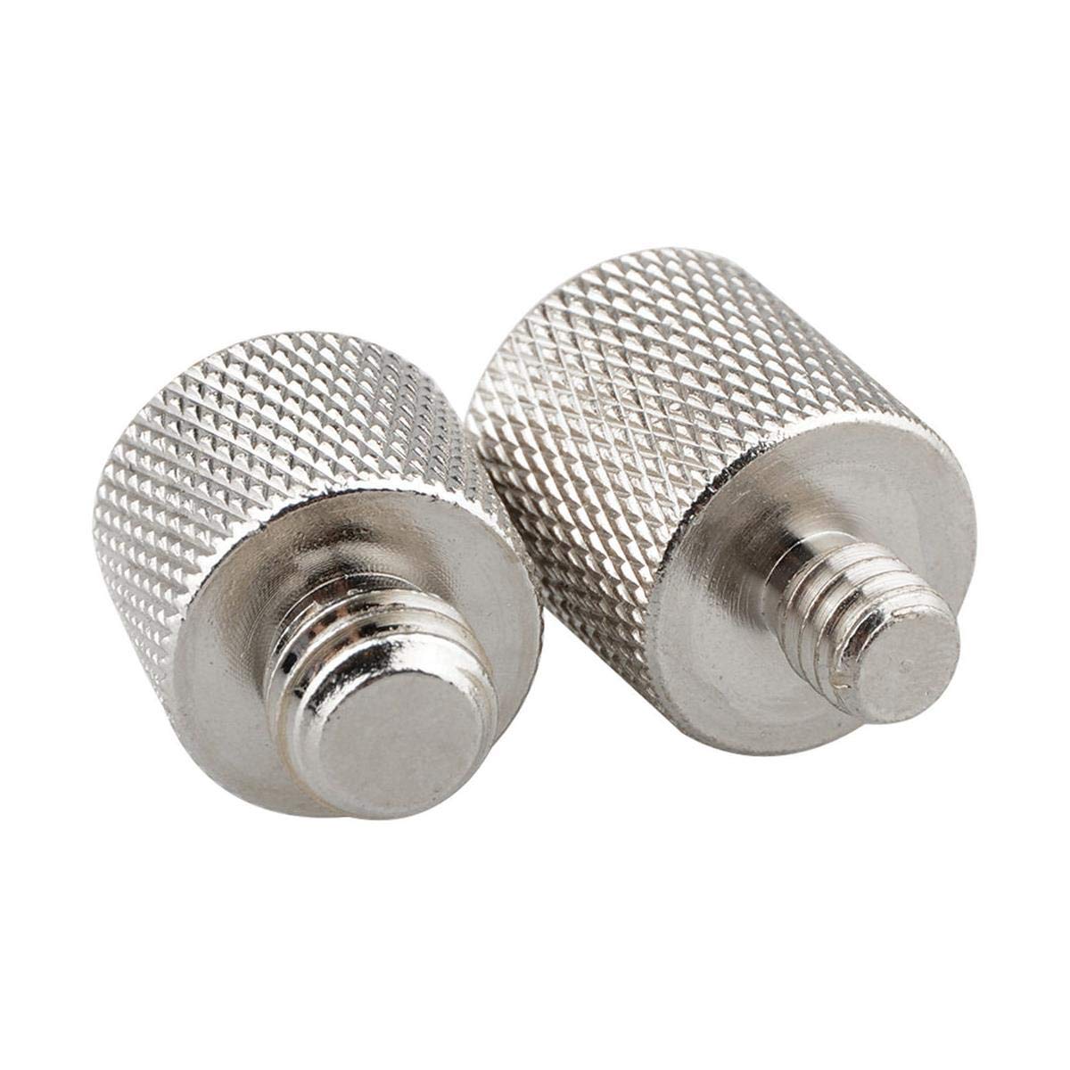 CAMVATE 1/4" Female to 3/8" Male & 3/8"-16 Female to 1/4"-20 Male Screw Adapter for Tripod and Camera and Qr Plate/Adapter Brass - 0910