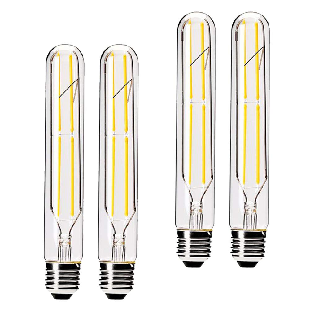 VCTC Lighting Dimmable 6W Tubular LED Bulbs, 3000K Warm White,Edison Style Filament Light Bulb, T10 Vintage Bulb 60 Watt Equivalent, E26 Medium Base