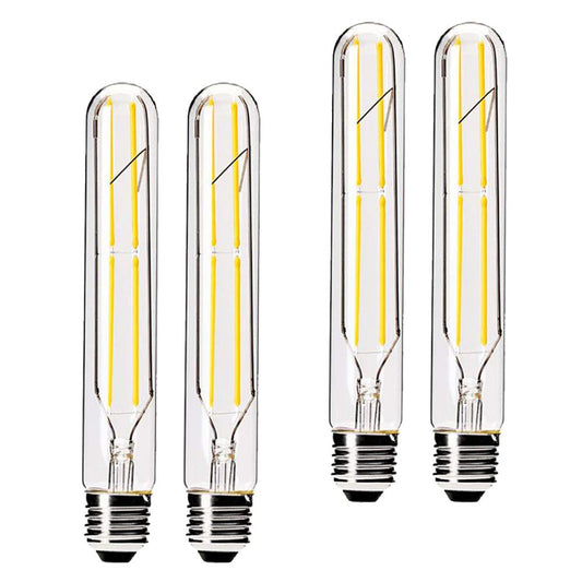VCTC Lighting Dimmable 6W Tubular LED Bulbs, 3000K Warm White,Edison Style Filament Light Bulb, T10 Vintage Bulb 60 Watt Equivalent, E26 Medium Base