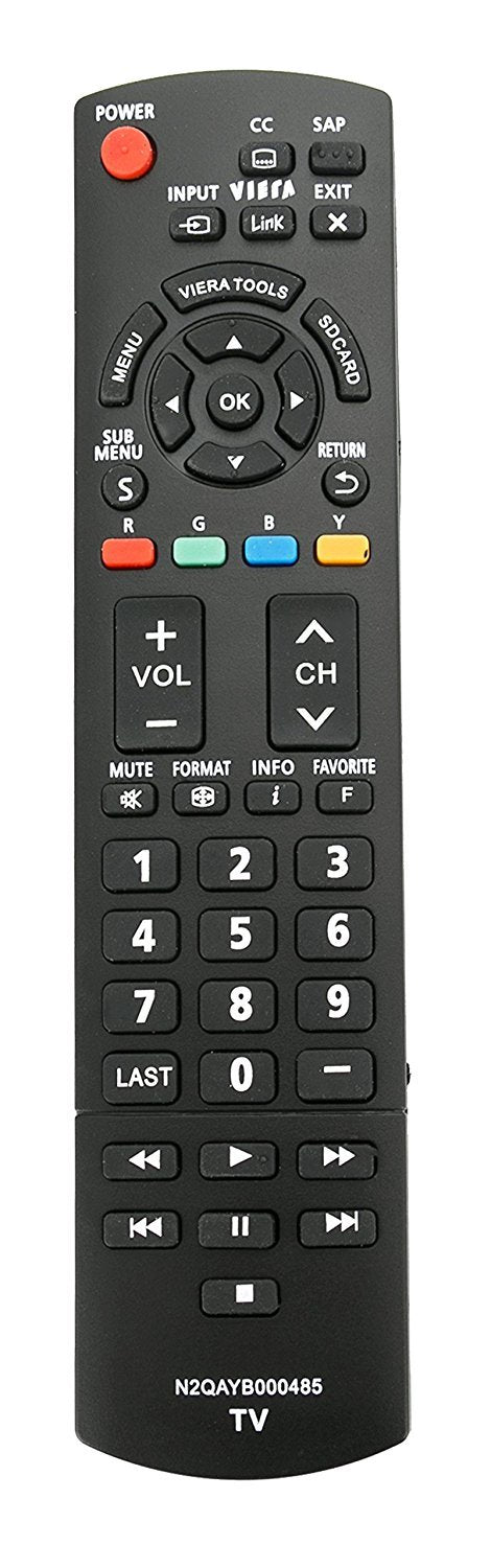 N2QAYB000485 Remote Replacement for 99% Panasonic LCD LED Plasma Viera TVs