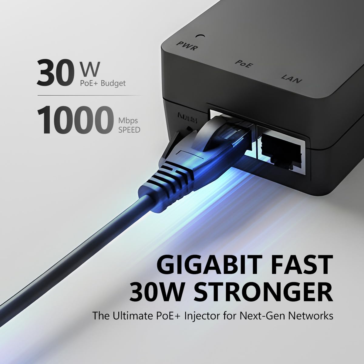 EnGenius Gigabit Power Over Ethernet PoE+ Injector | 30W | 802.3af/at | Plug & Play | Up to 100 Meters (328ft) | Single Port [EPA5006GAT]